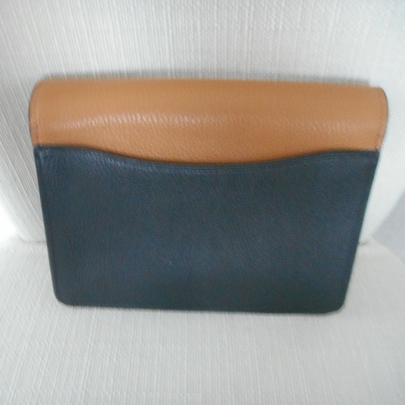 Coach Jade Flap Crossbody, Color Block, Saddle/Blk - Picture 3 of 6